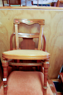 Appraisal: BIRCH COTTAGE CHAIR WITH CANE SEAT