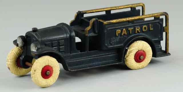 Appraisal: KENTON PATROL WAGON Cast iron painted in blue overall gold