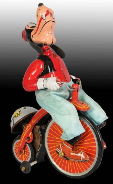 Appraisal: Linemar Disney Mechanical Goofy Cyclist Toy in O B Description