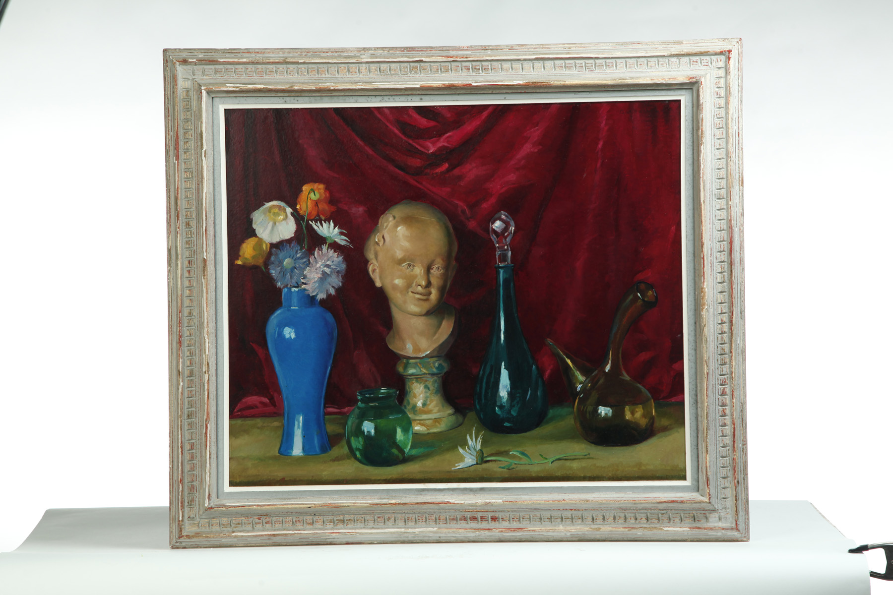 Appraisal: FRAMED OIL ON BOARD STILL LIFE ATTRIBUTED TO ABEL WARSHAWSKY