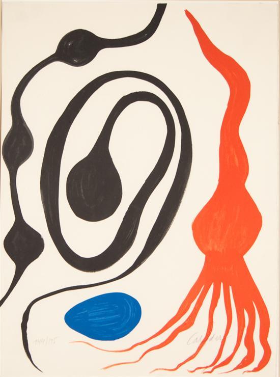 Appraisal: Alexander Calder American - Untitled color screenprint ed signed in