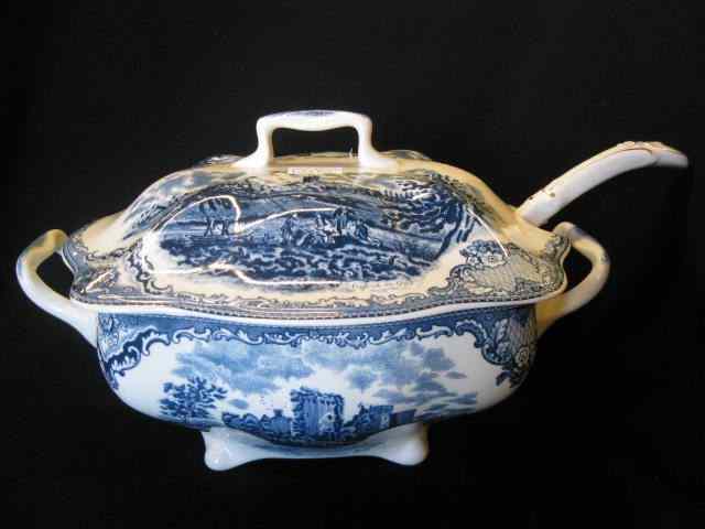 Appraisal: Johnson Brothers Ironstone Soup Tureen ''Old Britian Castles'' design in