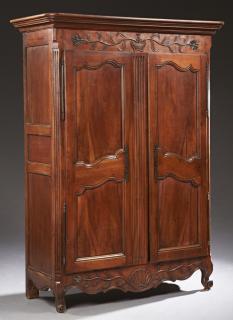 Appraisal: French Louis XV Style Carved Walnut Armoire early th c