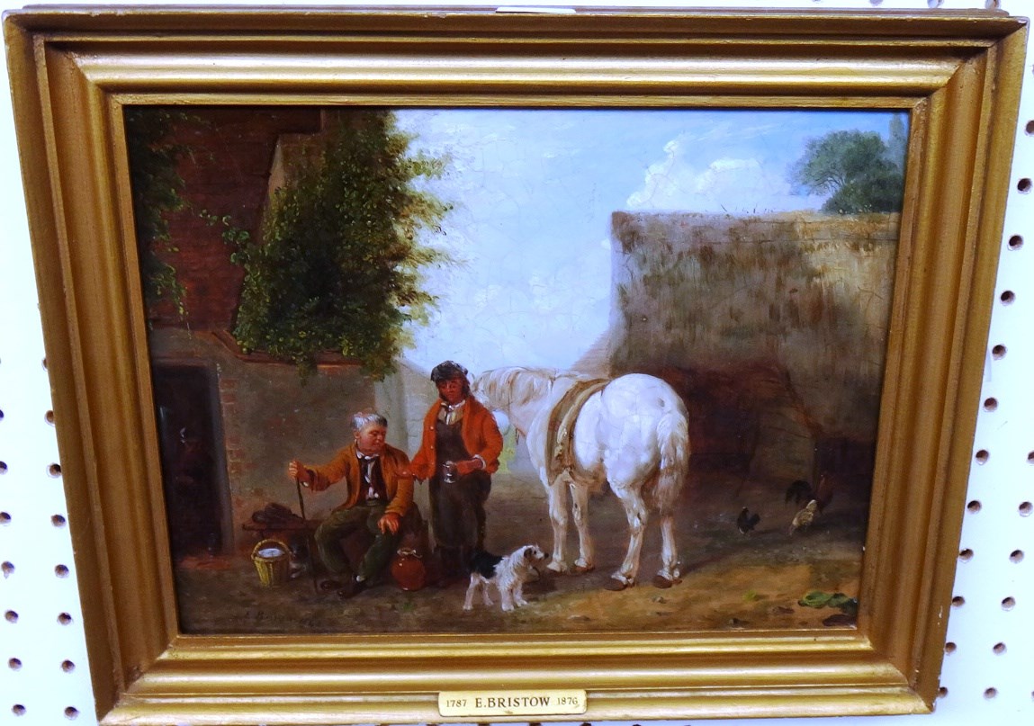 Appraisal: Edmund Bristow - A midday rest oil on panel signed