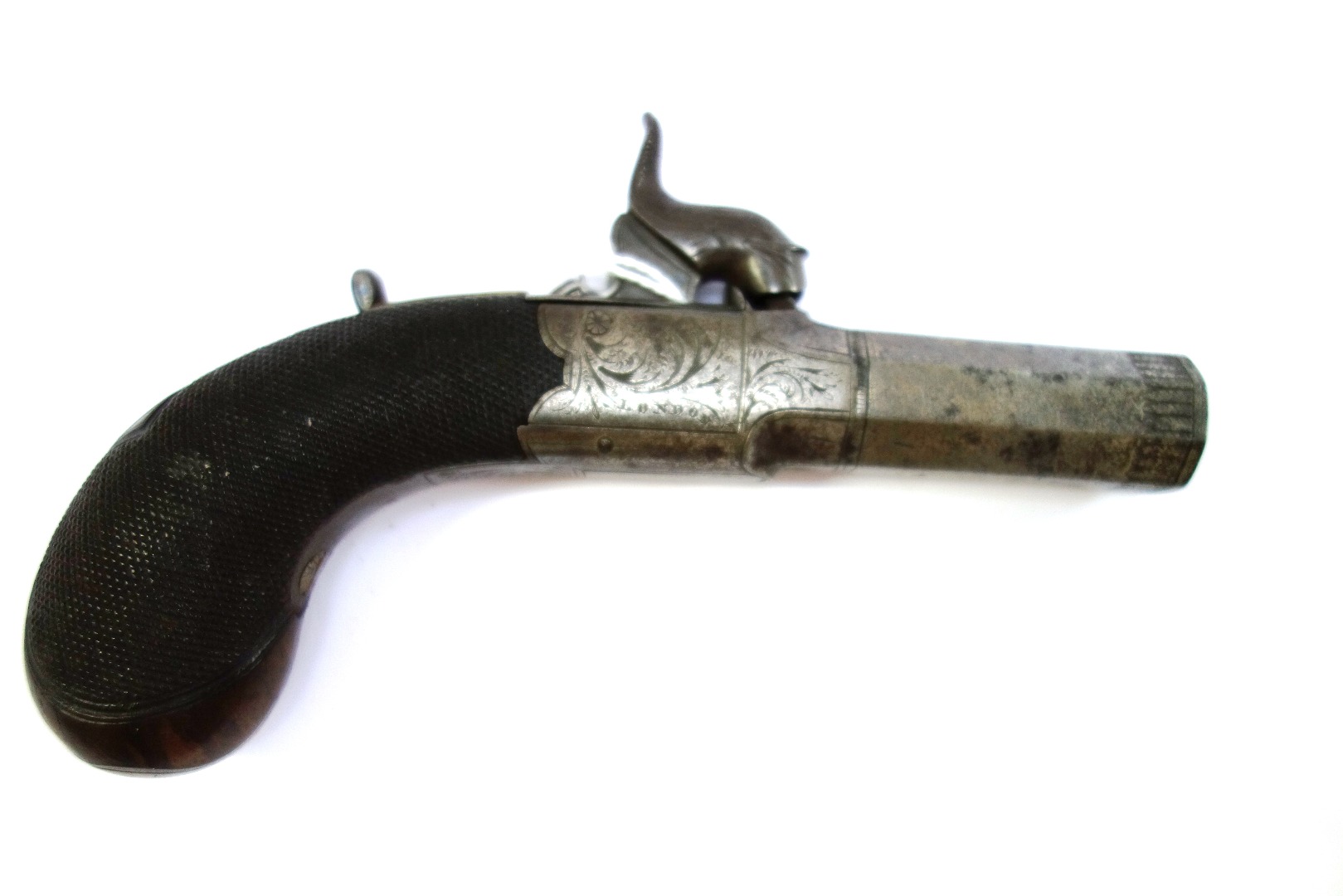 Appraisal: A 'Richards' single shot percussion pistol mid th century with