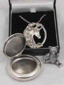 Appraisal: A silver unicorn pendant by Brooks Bentley boxed together with