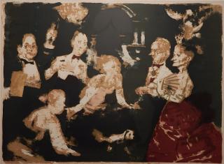 Appraisal: Jack Levine lithograph Jack Levine American - - ''Reception in