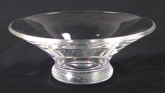 Appraisal: Steuben Flared Bowl Engraved signature on base Colorless glass Minor