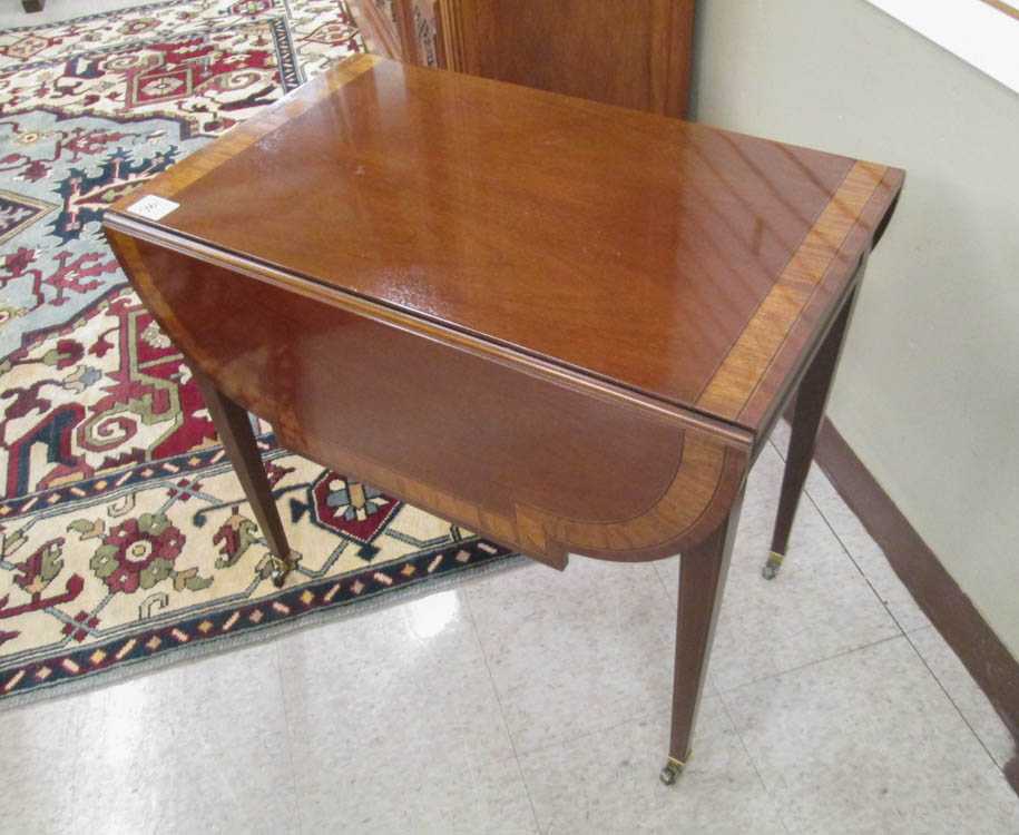 Appraisal: BAKER FEDERAL STYLE DROP-LEAF PEMBROKE TABLE Baker Furniture Co late