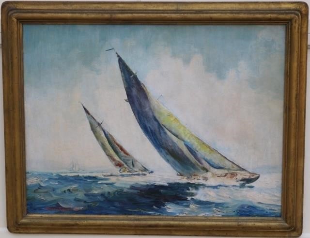 Appraisal: CORINNE GIGUERE TH C AMERICAN PRESTIQUE BERMUDA RACE WINNER OIL