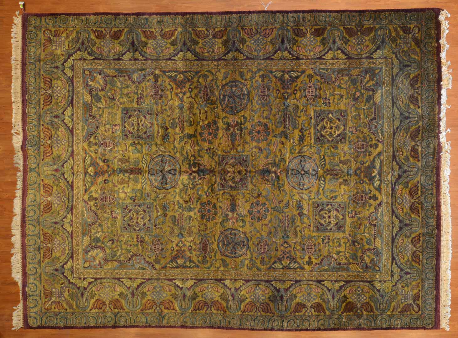 Appraisal: Indo Agra carpet approx x India modern Condition Has foot