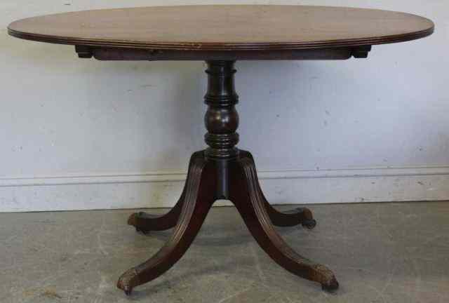 Appraisal: Regency Mahogany Tilt Top Breakfast Table Original finish and great