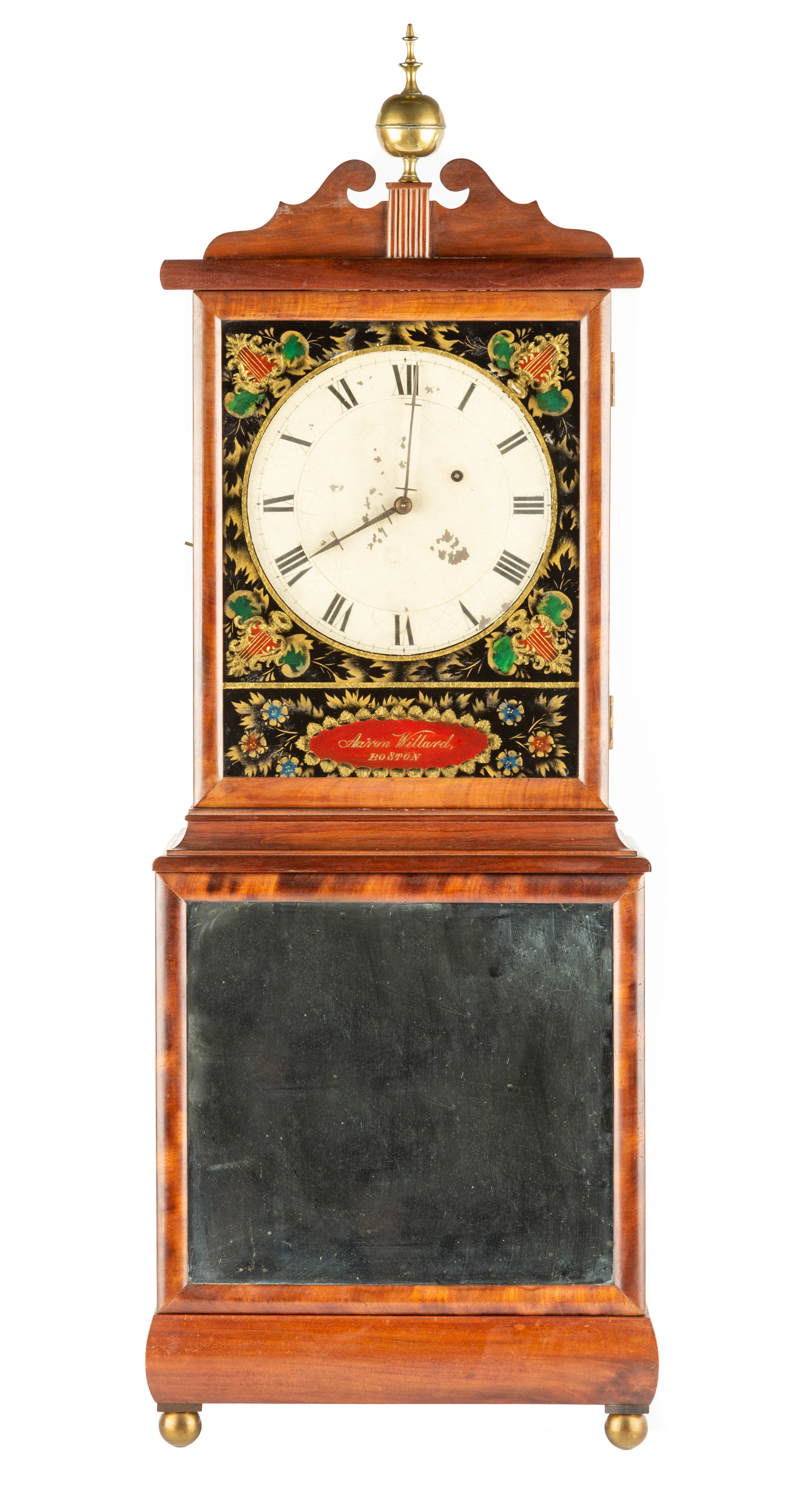 Appraisal: AARON WILLARD BOSTON SHELF CLOCK circa With a mahogany case