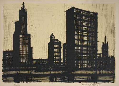 Appraisal: BERNARD BUFFET New York IX Color lithograph x mm x