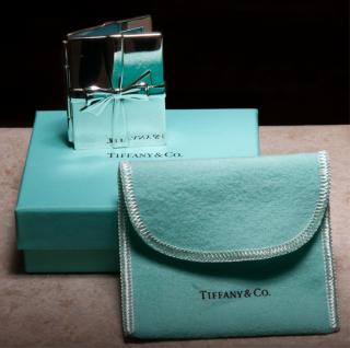 Appraisal: Tiffany Bows Double Folding Frame Sterling Silver Double frame in