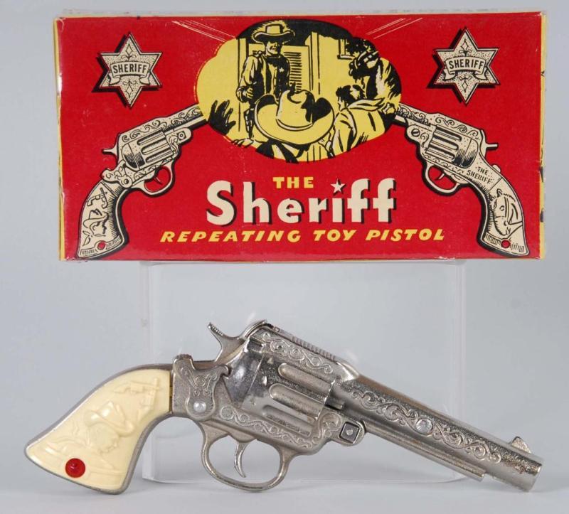 Appraisal: Stevens Sheriff Cap Gun Description Includes box Toy Near Mint