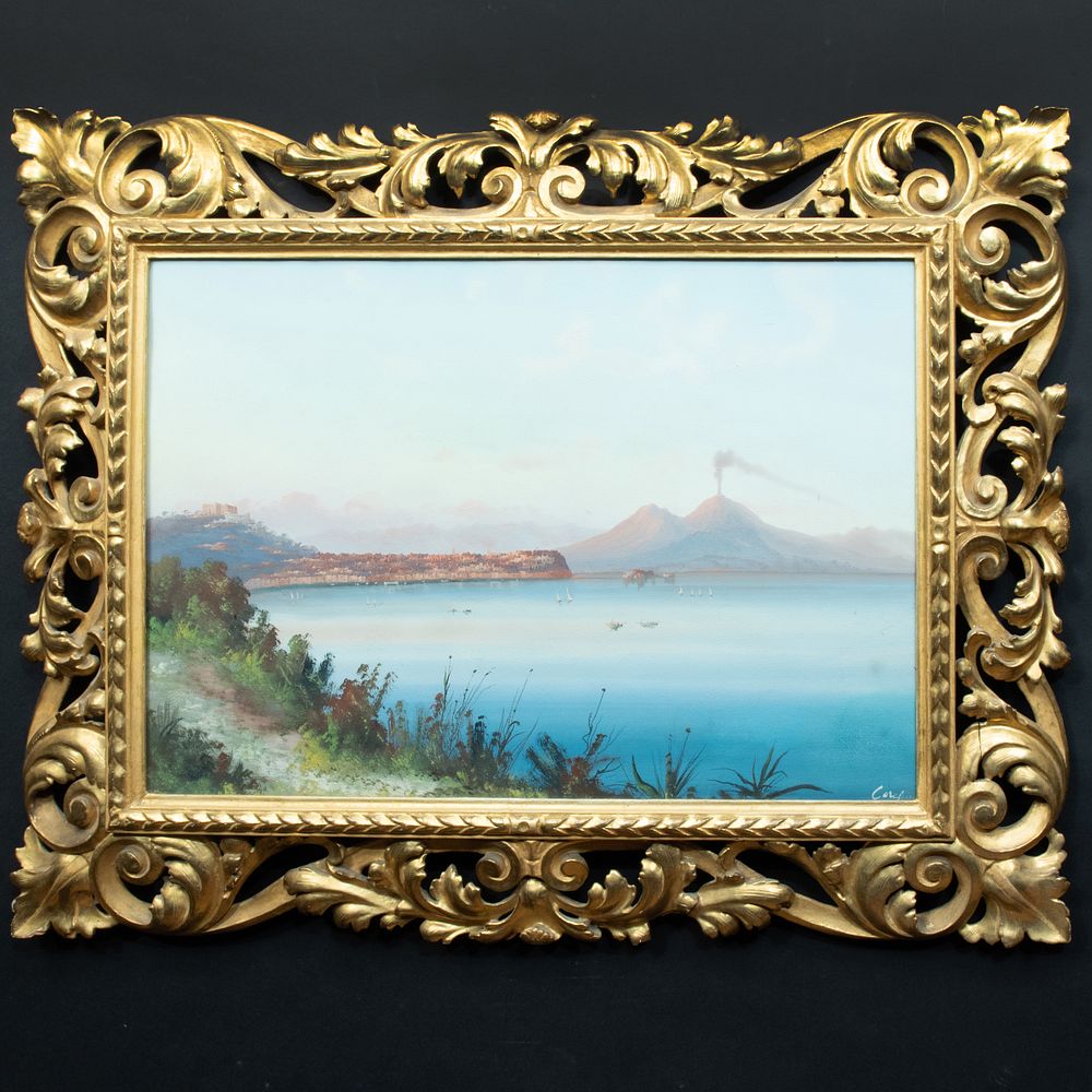 Appraisal: Italian School Bay of Naples Gouache on paper signed 'Corelli'