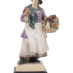 Appraisal: A Charles Vyse Porcelain Figure th Century depicting a flower