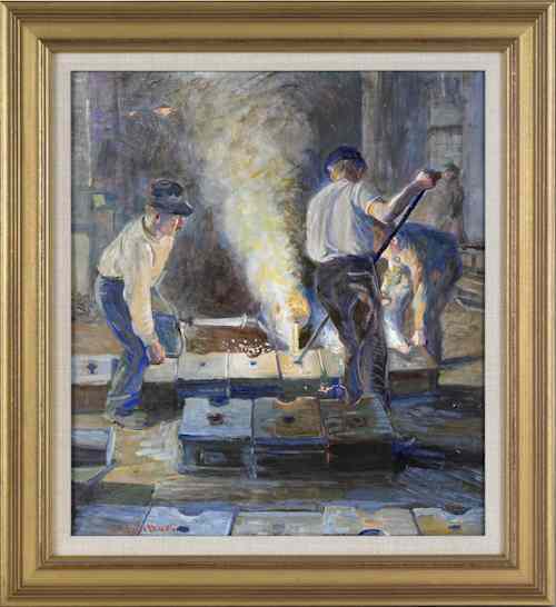 Appraisal: Stanley Massey Arthurs American - oil and gouache industrial illustration