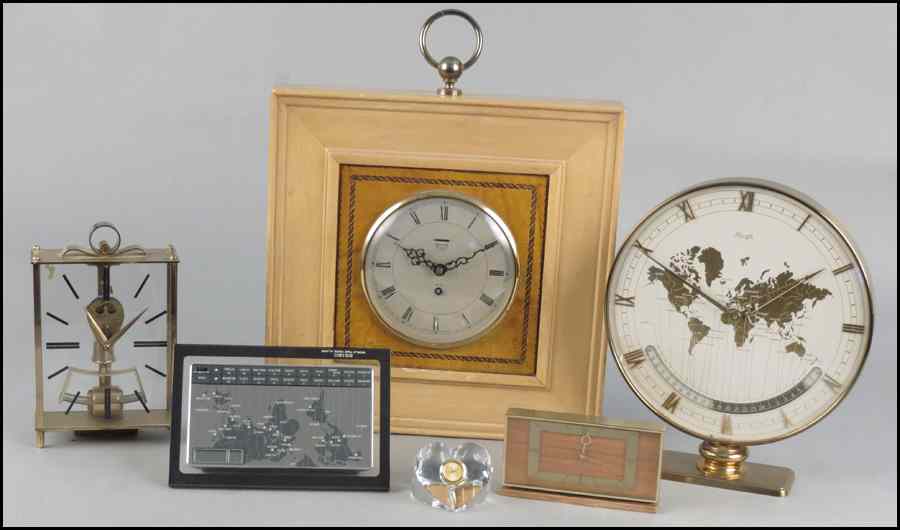 Appraisal: KIENZLE WORLD CLOCK Together with a Kundo brass clock a