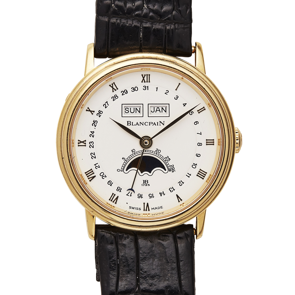 Appraisal: BLANCPAIN - A gentleman's gold cased wrist watch with complications