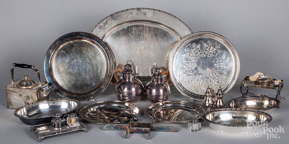 Appraisal: Group of silver plate Group of silver plate Condition Good