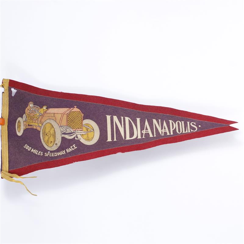 Appraisal: Indianapolis Speedway Pennant 's Indianapolis Ind car looks like Rose