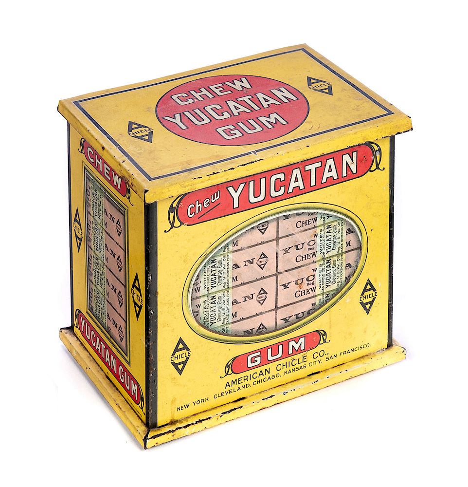 Appraisal: Chew Yucatan Gum Advertising Tin Good original condition Please Email