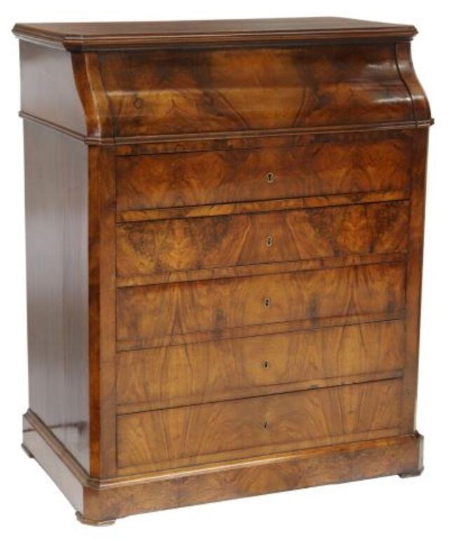 Appraisal: French Louis Philippe period burled walnut washstand mid th c