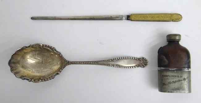 Appraisal: New Departure Items Large serving spoon letter opener and rare