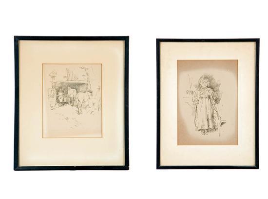 Appraisal: TWO PRINTS BY JAMES ABBOTT MACNEILL WHISTLER AMERICAN - Lithographs