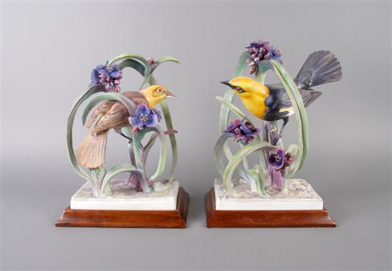 Appraisal: A Pair of Royal Worcester Dorothy Doughty Birds Yellow Headed