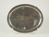 Appraisal: SALVER - Oval footed salver with beaded edge marked Pure