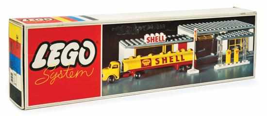 Appraisal: Lego System Shell Service Station including grey white yellow clear