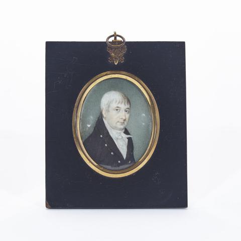 Appraisal: Canadian School Portrait Miniature of James Caldwell Quebec late th