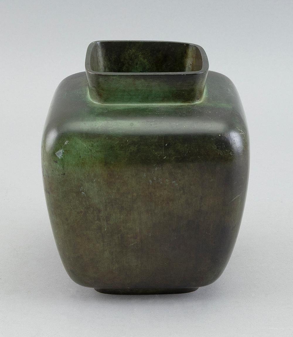 Appraisal: GAB GULDSMEDSAKTIEBOLAGET PATINATED BRONZE VASE SWEDEN MID- TH CENTURY HEIGHT