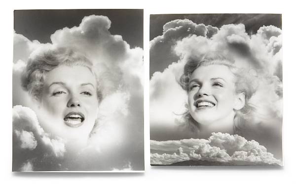 Appraisal: Two Marilyn Monroe rare black and white photographs by Andre