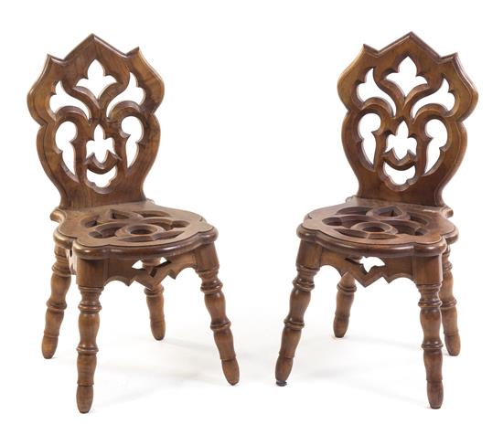 Appraisal: Sale Lot A Pair of German Folk Chairs possibly birch