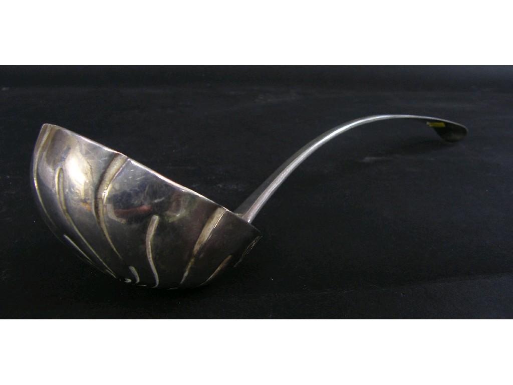 Appraisal: George II Irish soup ladle the handle engraved with flowers