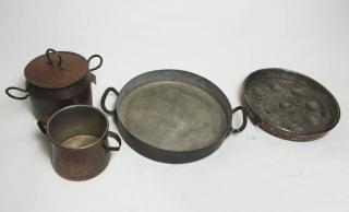 Appraisal: Pieces of Copperware All Zinc Lined - Large Sauce Pan