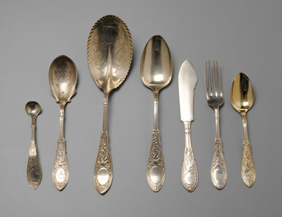 Appraisal: Whiting Arabesque Sterling Flatware American th century pieces most with