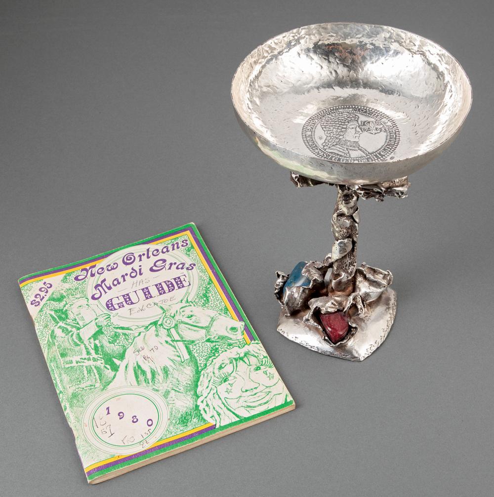 Appraisal: H Alvin Sharpe American Louisiana - silver chalice with semi-precious