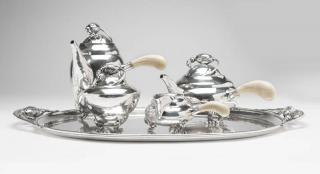 Appraisal: A Georg Jensen sterling silver coffee tea service Circa -