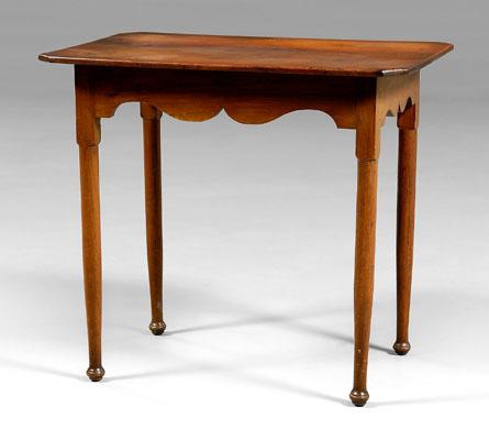 Appraisal: North Carolina Chippendale center table walnut throughout two-board top with