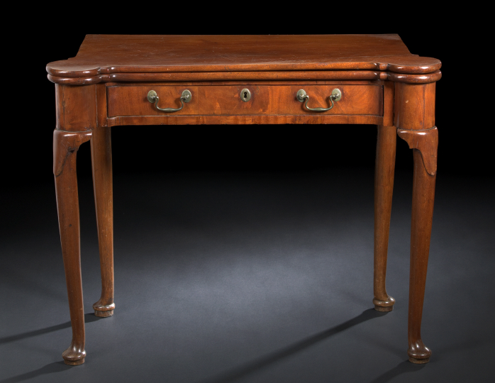 Appraisal: Queen Anne-Style Mahogany Games Table third quarter th century the