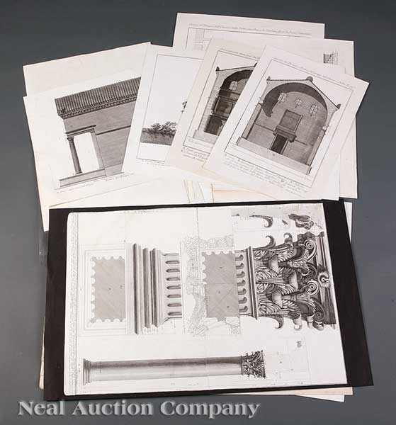 Appraisal: Francesco Piranesi Italian - twenty-five engravings including View of Villa