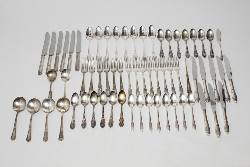 Appraisal: Silver-Plate Flatware Assorted Makers Patterns Silver-plate flatware pieces by assorted