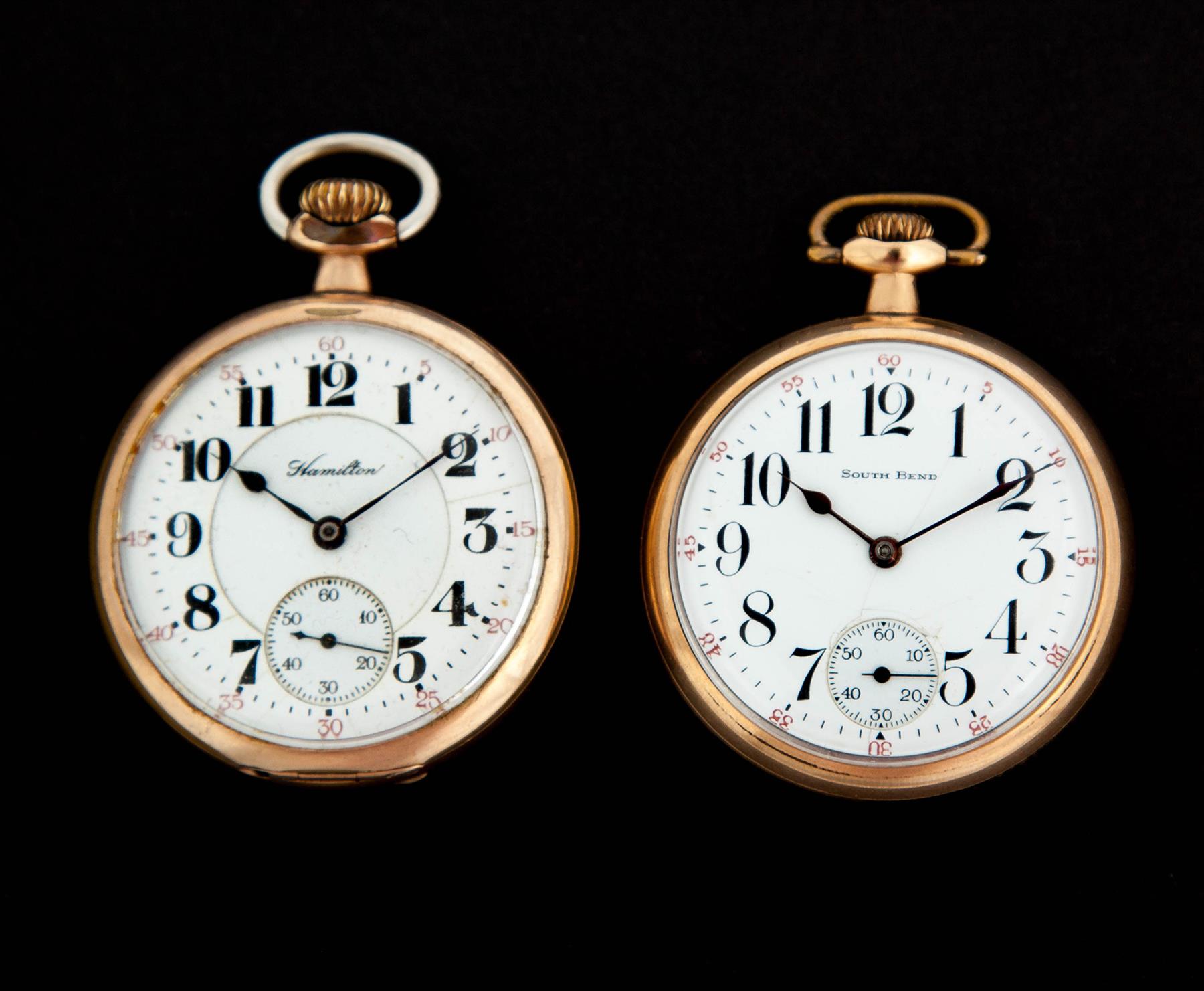 Appraisal: TWO OPEN FACE -JEWEL -SIZE POCKET WATCHES American st half-