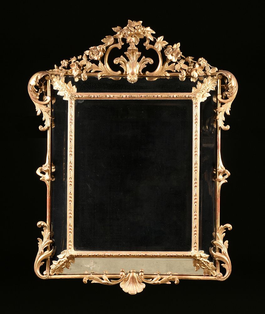 Appraisal: A BELLE POQUE PARCEL GILT GESSO CUSHION MIRROR CIRCA A