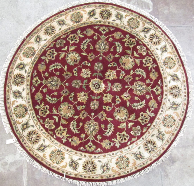 Appraisal: ROUND ORIENTAL AREA RUG Indo-Persian ' diameter